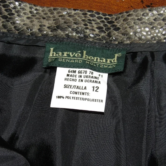NWT Harve Benard Brown Snakeskin Lined Pants Sz 12 - Picture 8 of 8